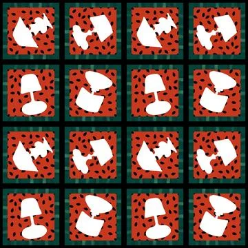 Cartoon fruit seamless watermelon pattern for wrapping paper and fabrics Stock Illustration