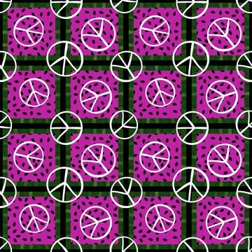 Cartoon fruit seamless watermelon pattern for wrapping paper and fabrics Stock Illustration