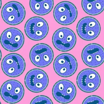 Cartoon fruit seamless watermelon pattern for wrapping paper and fabrics Stock Illustration