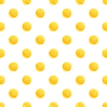 Cartoon full moon seamless pattern background Illustrazione stock