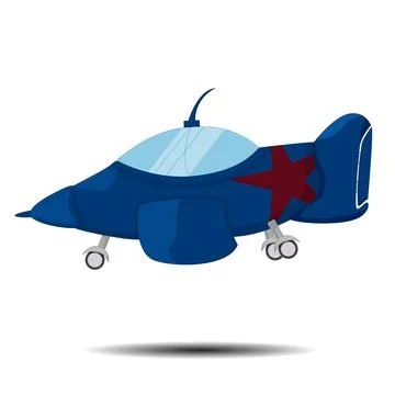 Cartoon funny airplane Stock Illustration