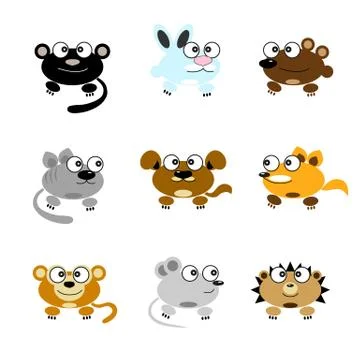 Cartoon funny animals Illustrazione stock