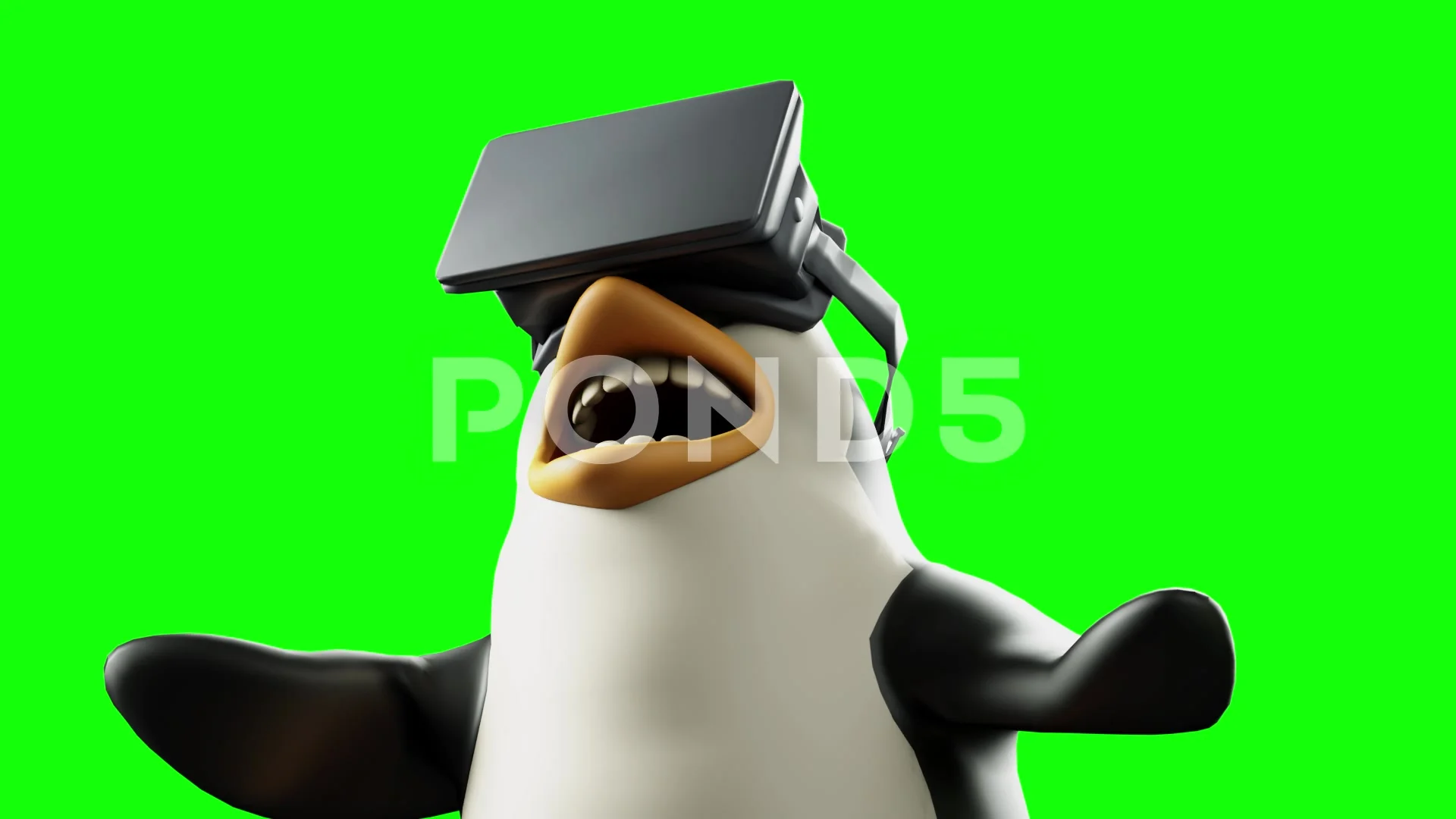 cartoon funny animated penguin wearing g... | Stock Video | Pond5