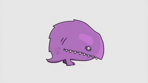 Cartoon Funny Animation Gif Character on Isolated Background. Purple  Monster. Stock Footage - Video of funny, digital: 192835252