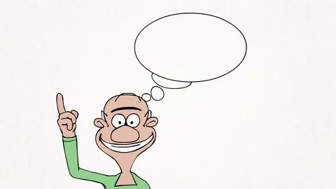 Cartoon Funny Character sees the problem - finds a solution, white background 動画素材 85217458