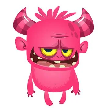 Cartoon funny devil laughing. Vector illustration for Halloween Illustrazione stock