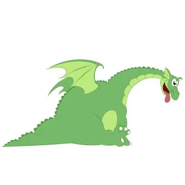 Cartoon funny dragon Stock Illustration