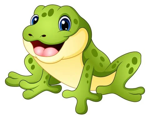 Cartoon funny frog Stock Illustration