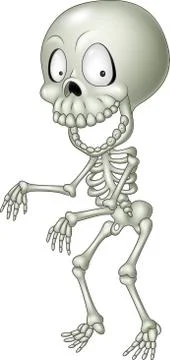Cartoon funny human skeleton Stock Illustration