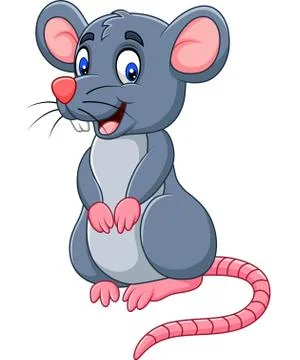 Cartoon funny mouse Stock Illustration