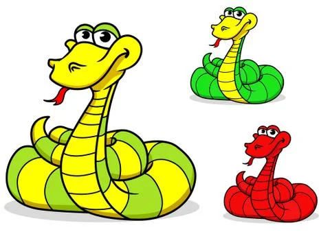Cartoon funny snake 스톡 일러스트