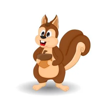Cartoon funny squirrel Stock Illustration