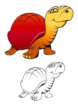 Cartoon funny turtle Stock Illustration