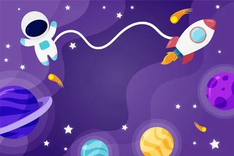 Cartoon galaxy background Stock Illustration