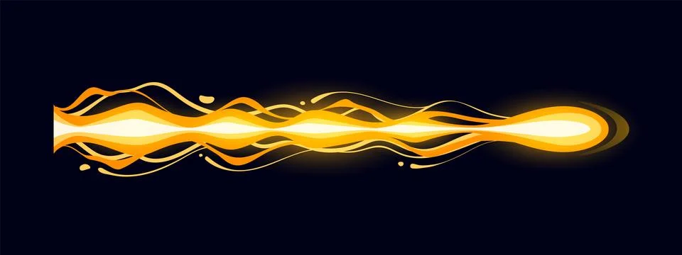 Cartoon game gun effect, magic power, light glow Stock Illustration