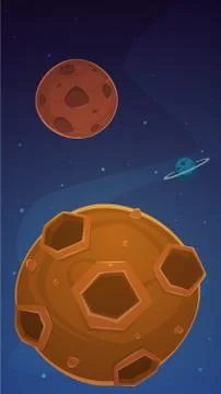 Cartoon Game Space Background Stock Illustration