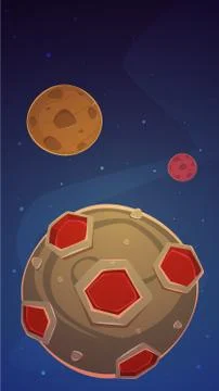 Cartoon Game Space Background Stock Illustration