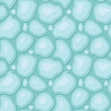 Cartoon game texture, ice surface seamless pattern. Game asset walls and en.. Stock Illustration