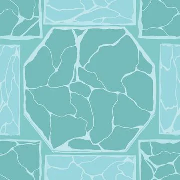Cartoon game texture, ice surface seamless pattern. Game asset walls and en.. イラスト素材