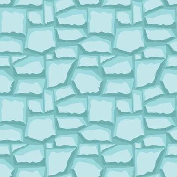 Cartoon game texture, ice surface seamless pattern. Game asset walls and en.. イラスト素材