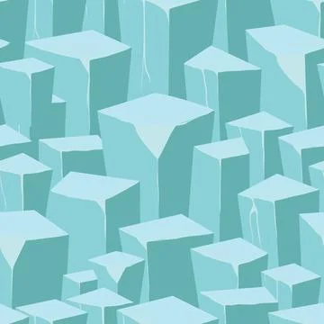 Cartoon game texture, ice surface seamless pattern. Game asset walls and en.. イラスト素材