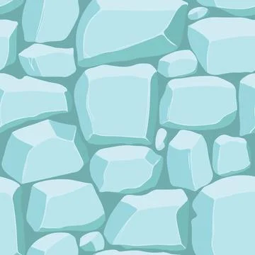 Cartoon game texture, ice surface seamless pattern. Game asset walls and en.. Stockillustratie