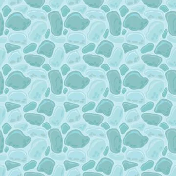 Cartoon game texture, ice surface seamless pattern. Game asset walls and en.. イラスト素材