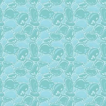 Cartoon game texture, ice surface seamless pattern. Game asset walls and en.. Illustrazione stock