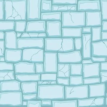 Cartoon game texture, ice surface seamless pattern. Game asset walls and en.. 스톡 일러스트