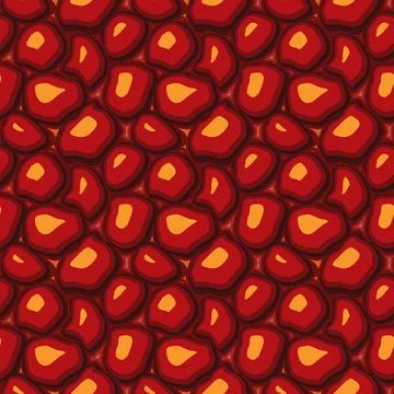 Cartoon game texture, lava surface seamless pattern. Game asset walls and e.. Stock Illustration