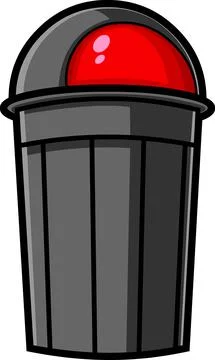 Cartoon Garbage Bin Illustrazione stock