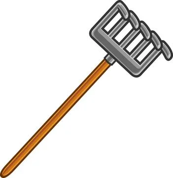 Cartoon Garden Rake イラスト素材