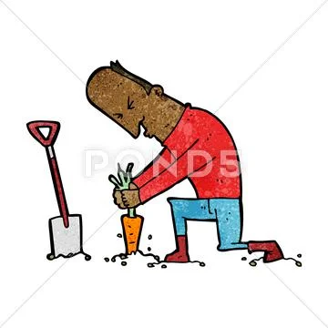 Cartoon gardener Stock Illustration