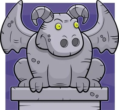Cartoon gargoyle Stock Illustration