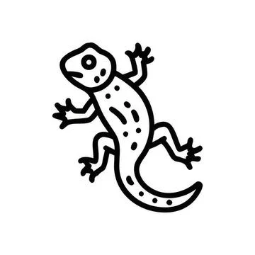 Cartoon gecko lizard climbing on white background Stock Illustration
