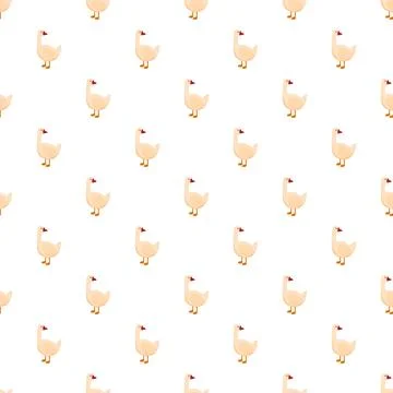 Cartoon geese pattern creating seamless background Stock Illustration