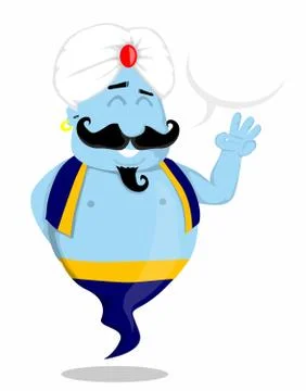 Cartoon genie Stock Illustration