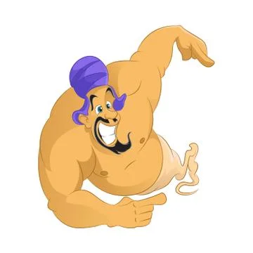Cartoon Genie Stock Illustration