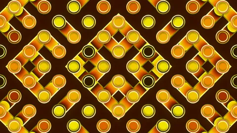 Cartoon geometric pattern with moving trendy gradient. 3d rendering animation Stock Footage 220062570