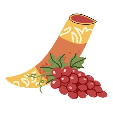 Cartoon Georgian cuisine elements composition in retro style. Beverage of Stock Illustration