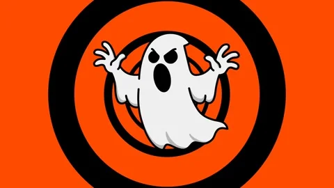 Cartoon ghost boo animation Stock Footage 317129845