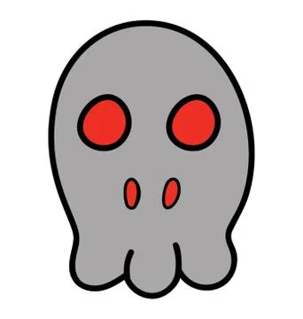 A cartoon ghost, doodle design vector Stock Illustration