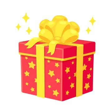 Cartoon gift box Stock Illustration