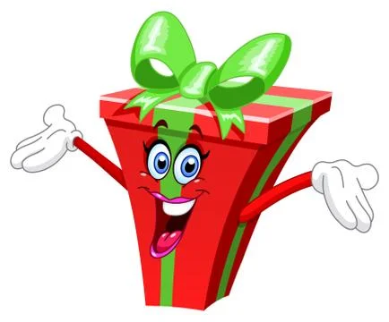 Cartoon gift 库存插图