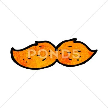 Cartoon ginger mustache Stock Illustration