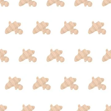 Cartoon ginger seamless pattern for print design. 库存插图