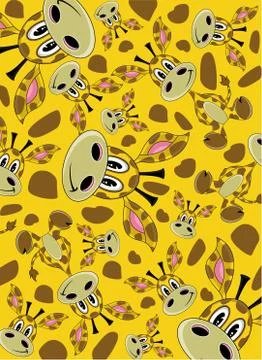 Cartoon Giraffe Pattern Stockillustratie