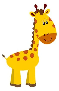 Cartoon giraffe vector illustration Stock Illustration