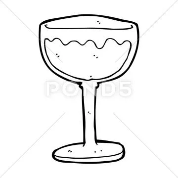 Cartoon glass of red wine Stock Illustration