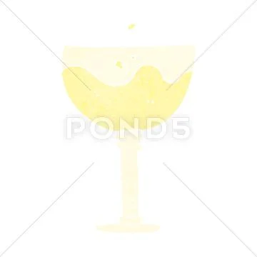 Cartoon glass of wine Stock Illustration